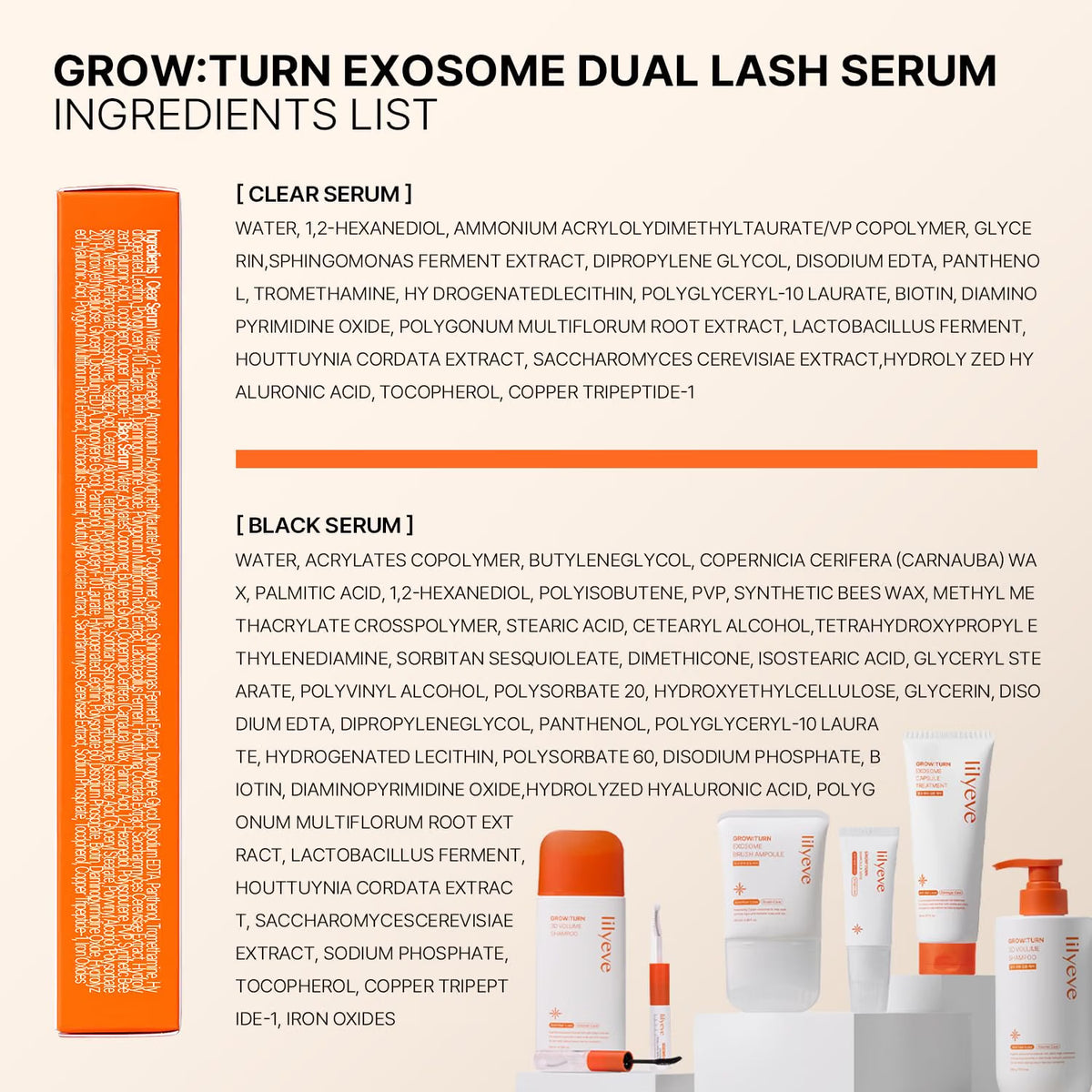 lilyeve GROWTURN Exosome Dual Lash Growth Serum with Peptides
