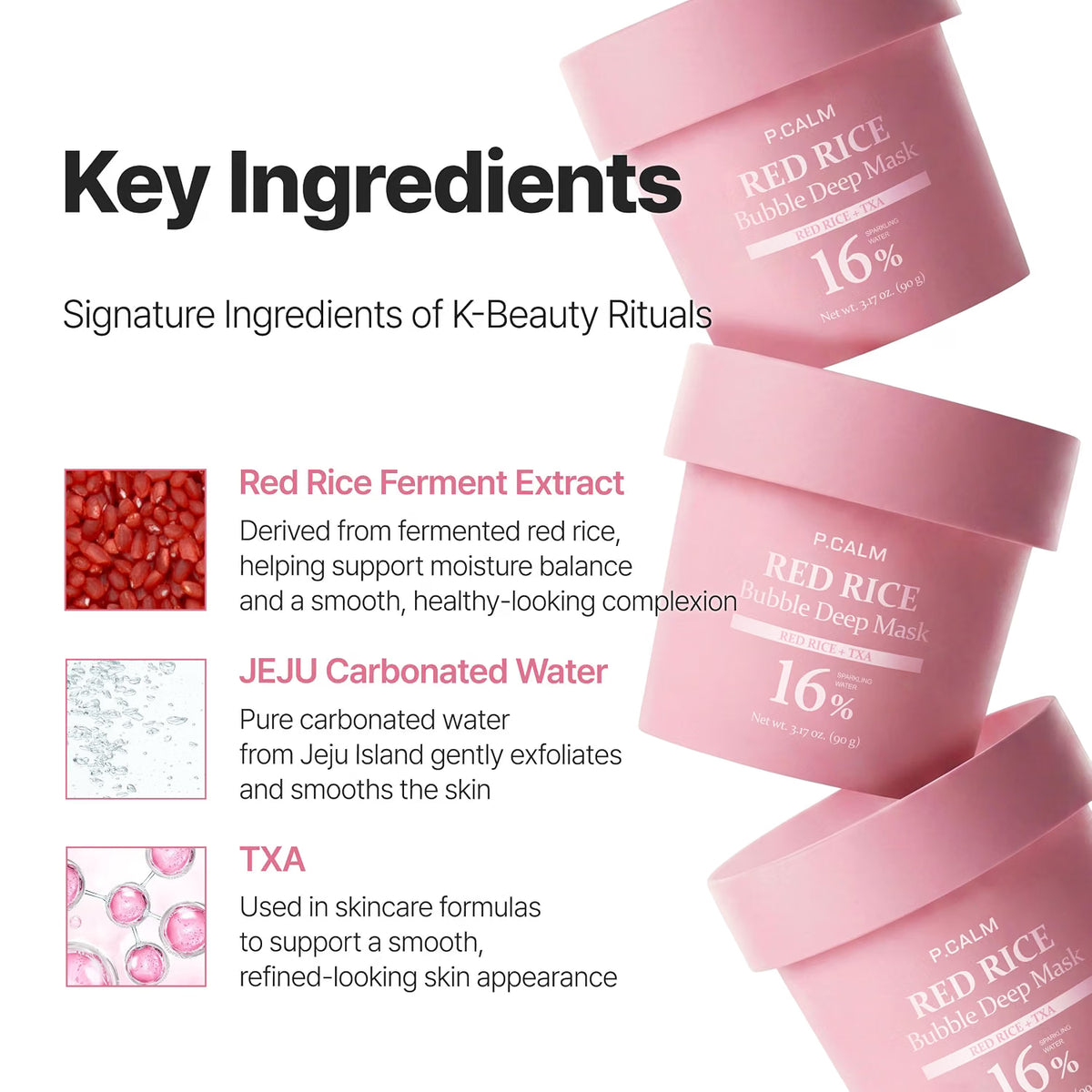 P.CALM Red Rice Bubble Deep Mask