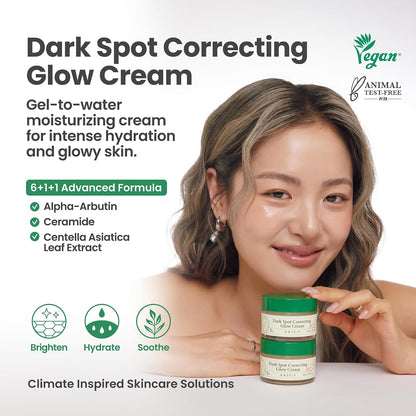 AXIS-Y Dark Spot Correcting Glow Cream – Brightening Moisturizer for Face with 2% Alpha Arbutin, 5% Niacinamide & Ceramides – Hydrating Korean Skincare for Dark Spots & Uneven Tone