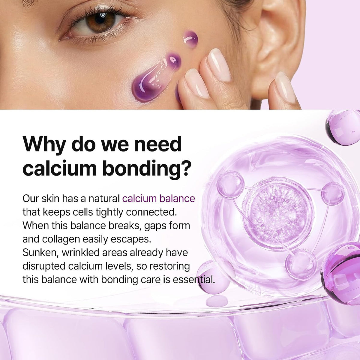 Dr.Melaxin Calcium Bonding Eye Cream with Peptides & Rebornic, Firming Eye Treatment for Wrinkles & Puffy Eyes, Elastin for Dark Circles & Hydrating Care
