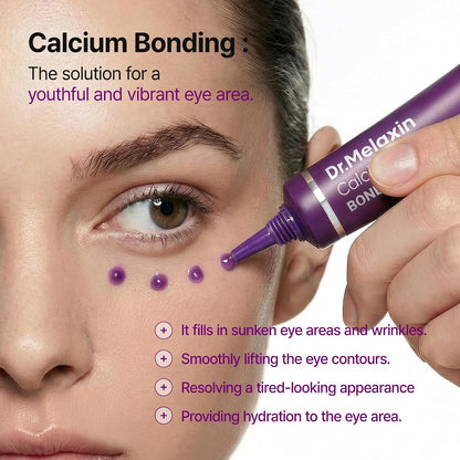 Dr.Melaxin Calcium Bonding Eye Cream with Peptides & Rebornic, Firming Eye Treatment for Wrinkles & Puffy Eyes, Elastin for Dark Circles & Hydrating Care