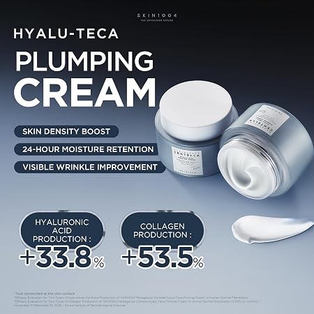 SKIN1004 Hyalu TECA Firming Cream, Face Moisturizer for Dewy, Plump Skin, Night Cream for Deep Hydration & Elasticity, Ceramide & Centella for Skin Barrier Support