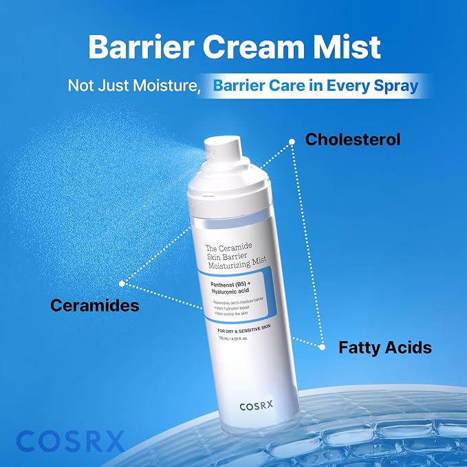 COSRX Barrier Cream Face Mist - Milky Toner with Ceramide & Hyaluronic Acid, Hydrating and Soothing Facial Spray for All Skin Types