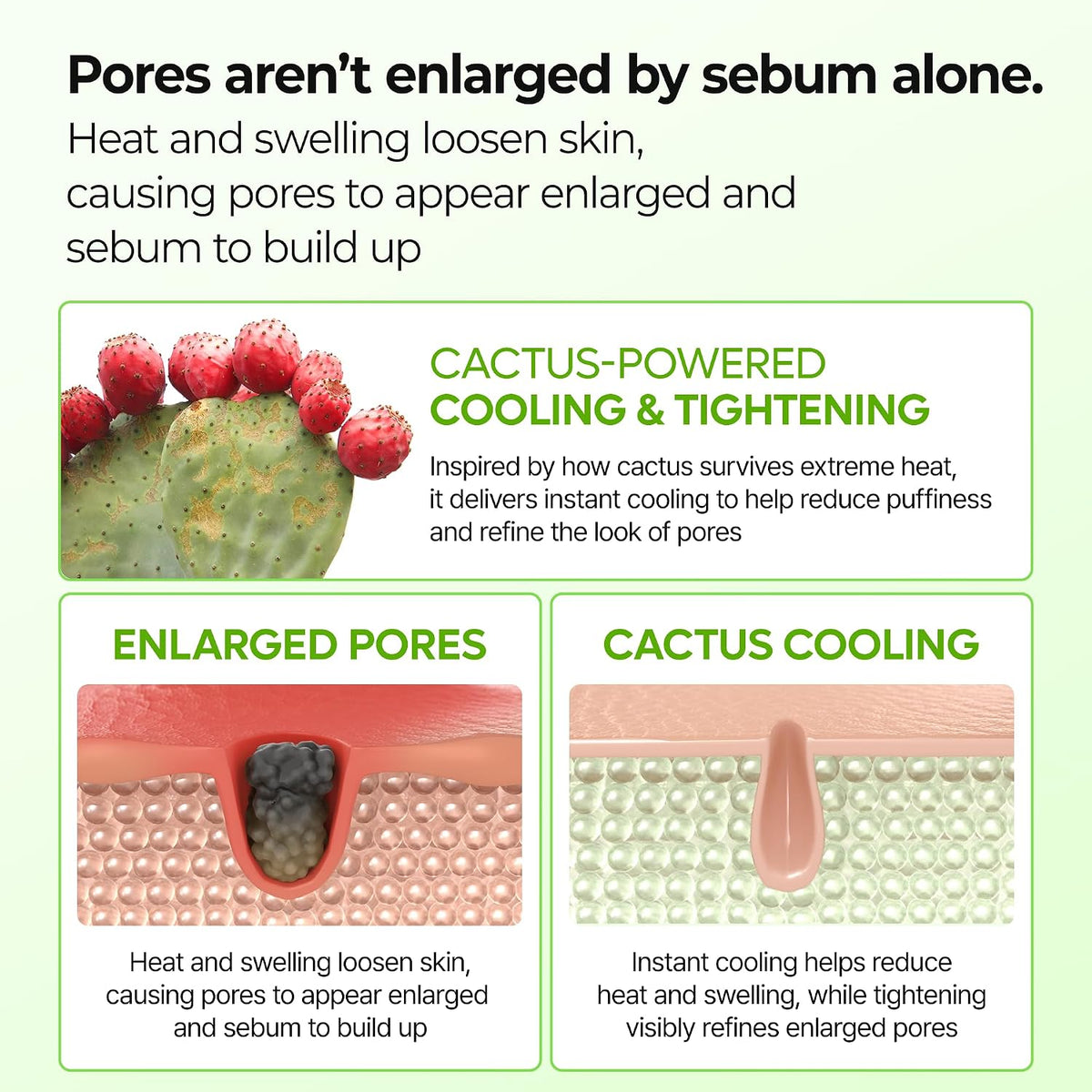 Dr.Melaxin Cactox Pore Relief Jelly Toner Pads – Cooling & De-Puffing Exfoliating Toner Pads for Enlarged Pores & Puffy Skin, Hydrating Korean Toner Pads with Cactus Extract & PHA, 60 Pads