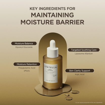 SKIN1004 Madagascar Centella TECA Ampoule, Korean Face Serum for Oil Balance & Moisture Barrier Support with TECA & PDRN, Hydrating Serum for Skin Firmness, Korean Skin Care