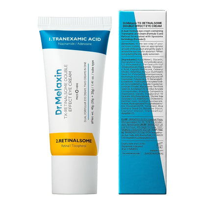 DR.MELAXIN TX Tranexamic Acid Retinalsome Dual Eye Cream with Adenosine Niacinamide for Dark circle Repairing, Daily Anti-Aging Under Eye Care