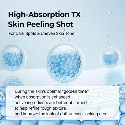 Dr.Melaxin Peel Shot Exfoliating TX Serum – 99% Pure Tranexamic Acid & Niacinamide + AHA PHA Brightening Exfoliating for Uneven Skin Tone, Dark Spots & Dullness, Smooth, Korean Skincare