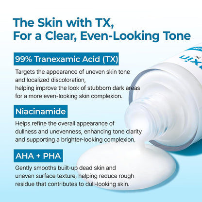 Dr.Melaxin Peel Shot Exfoliating TX Serum – 99% Pure Tranexamic Acid & Niacinamide + AHA PHA Brightening Exfoliating for Uneven Skin Tone, Dark Spots & Dullness, Smooth, Korean Skincare