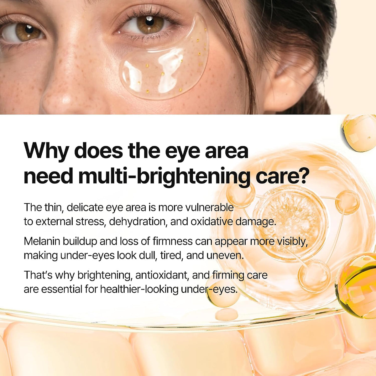 Dr.Melaxin TX Kojic Acid Retinal Eye Patch for Dark Circles and Puffiness, Radiance Capsule-Infused Anti-Aging Eye Mask for Wrinkles, K-Beauty Skincare