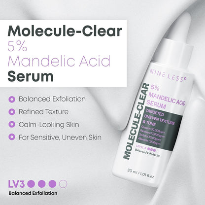 NINELESS Molecule-Clear 5% Mandelic Acid Serum, AHA Exfoliating