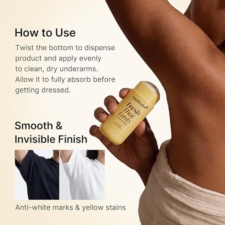 medicube Kojic Acid & Turmeric Aluminum-Free Deodorant | Vanilla & Pistachio Perfumed Stick, All-Day Odor Protection for Women & Men | Underarm Brightening Care