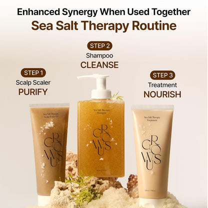 GROWUS Sea Salt Scalp Exfoliator Scrub - Salicylic Acid, Niacinamide, Dexpanthenol, Exfoliating, Deep Cleansing for Itchy, Oily, Greasy Roots and Scalp, No Paraben and Sulfate