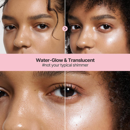 2aN Pure Glass Highlighter PK02 Pinkbell, Glass Like Sheen Powder Highlighter for a Natural, Radiant Glow, Buildable, Long-Lasting, Lightweight Formula