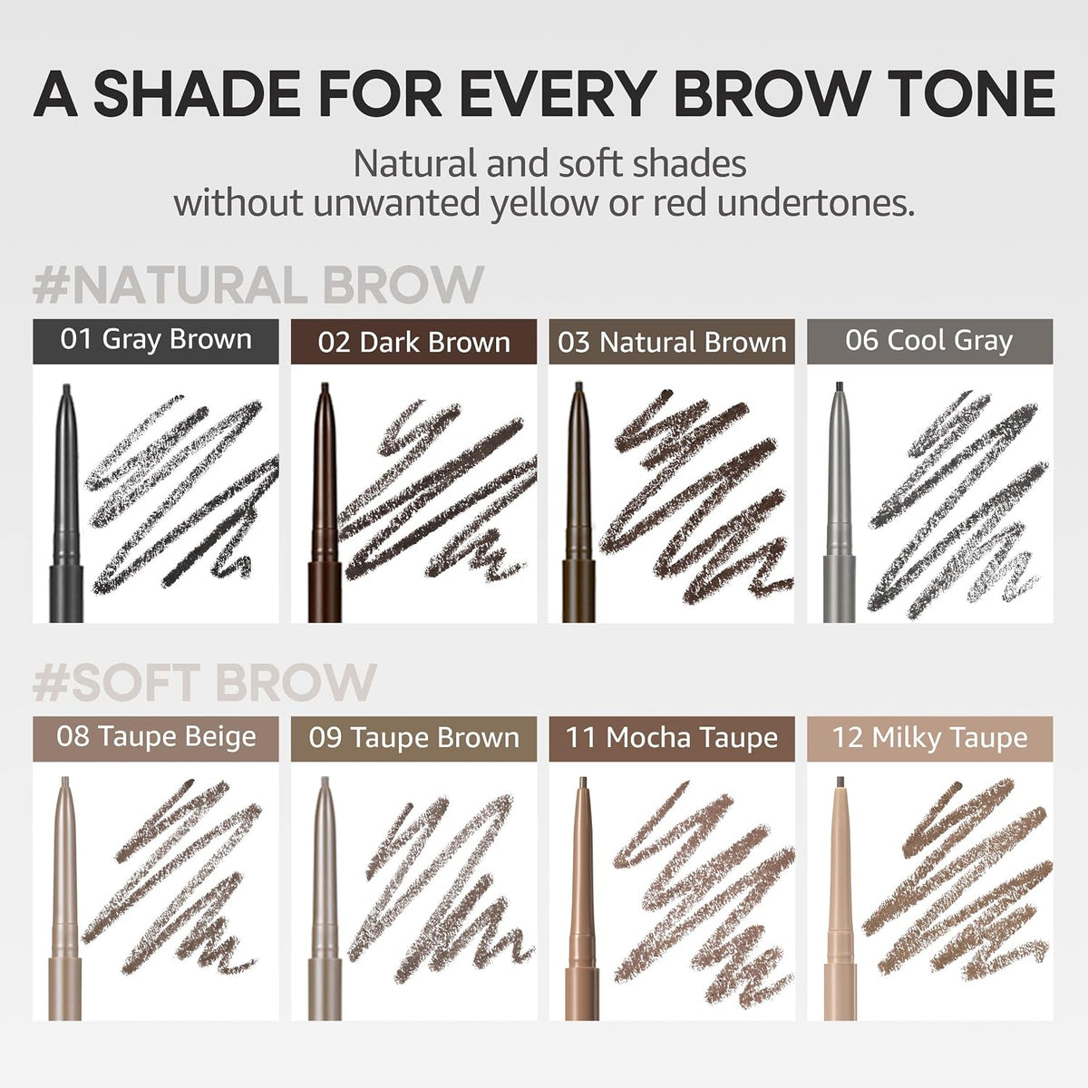 PERIPERA Speedy Skinny Brow (09 Taupe Brown),1.5mm Precise Eyebrow Pencil, Dual-Sided Fine Tip Shades, Define Fills Brow Make up, K Beauty, Korean Make-up, Safe for Sensitive Skin