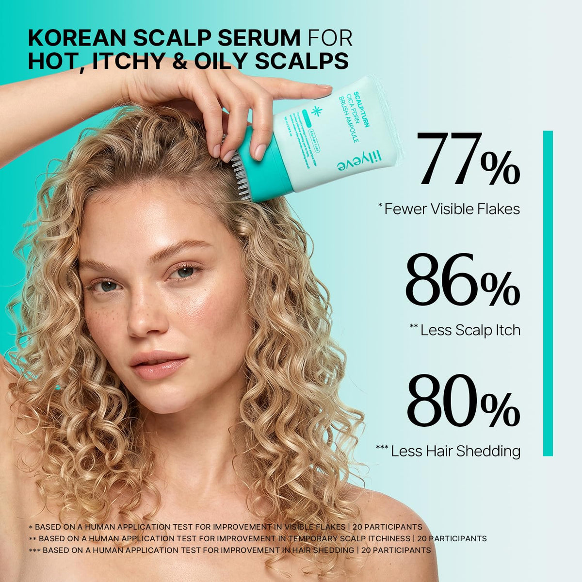 lilyeve SCALPTURN Cica PDRN Scalp Serum with Built-In Brush