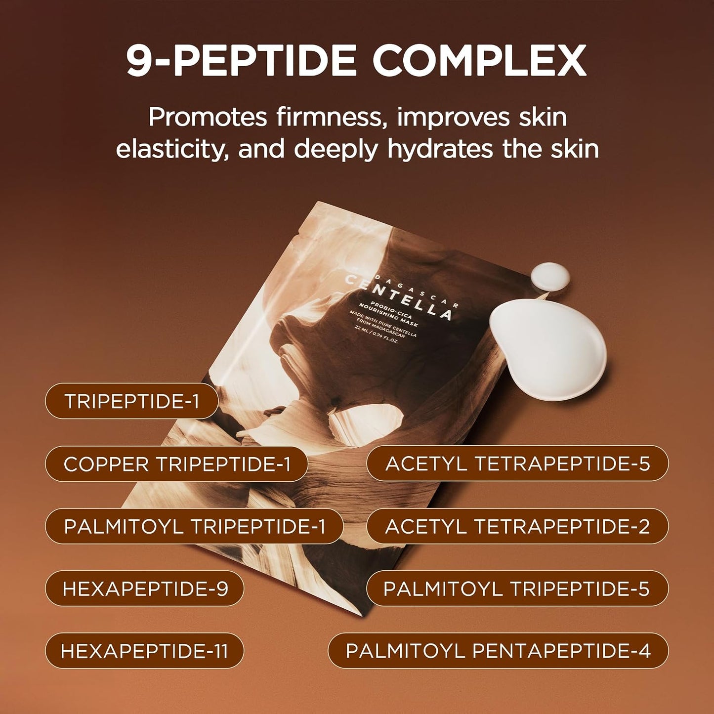 SKIN1004 Madagascar Centella Probio-Cica Nourishing Mask (1 mask), Face Masks Skincare for Skin Barrier Support, Deeply Hydrating Facial Mask for Nourishing & Elasticity, Korean Skin Care
