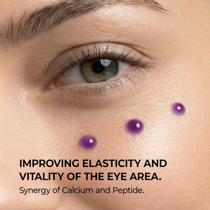 Dr.Melaxin Calcium Bonding Eye Cream with Peptides & Rebornic, Firming Eye Treatment for Wrinkles & Puffy Eyes, Elastin for Dark Circles & Hydrating Care