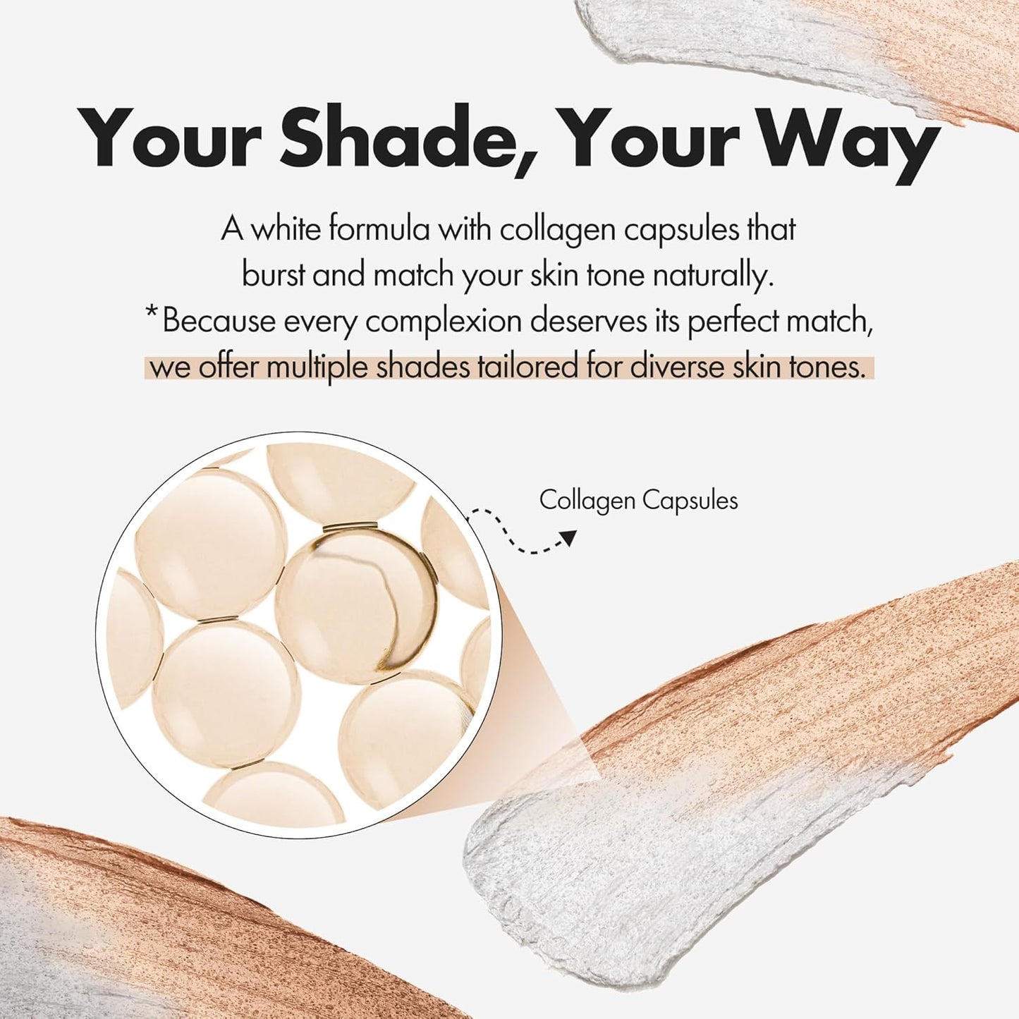 ELROEL Blanc Cover Cream Stick V White (200 Fair)- Korean Color-Changing Foundation Stick with Volufiline, Medium to Full Coverage Dewy Finish Base Makeup - Dual-Ended with Detachable Brush