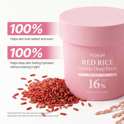 P.CALM Red Rice Bubble Deep Mask