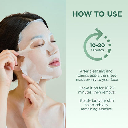 SKIN1004 Madagascar Centella Tea-Trica Relaxing Mask (1 mask), Face Mask Skincare for Oily & Blemish Prone Skin, Soothing & Calming Relief Care for Sebum & Impurities, Korean Skin Care