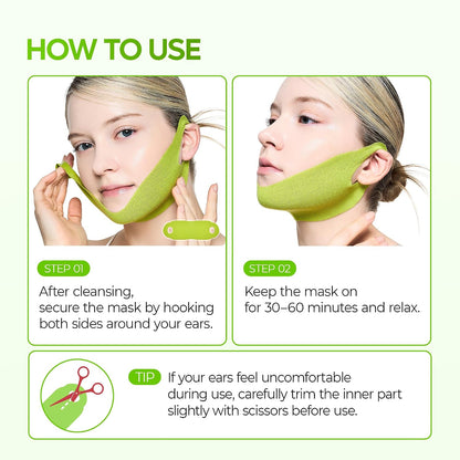 Dr.Melaxin CACTOX V-Lifting Mewing Band – Cactox + Caffeine + Collagen Double Chin Lifting Band for Sagging Jawline & Facial Puffiness, 115.49% Jaw & Chin Lifting Improvement, Korean V-Line Lifting