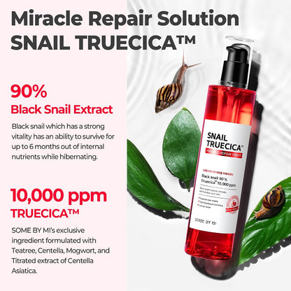 SOME BY MI Snail Truecica Miracle Repair Toner - Made from Snail Mucin for Sensitive Skin, Daily Repair Face Toner with Skin Texture and Pigmentation Care, Korean Skin Care