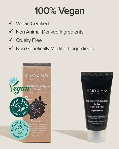Mary&May Blackberry Glow Wash-Off Clay Mask