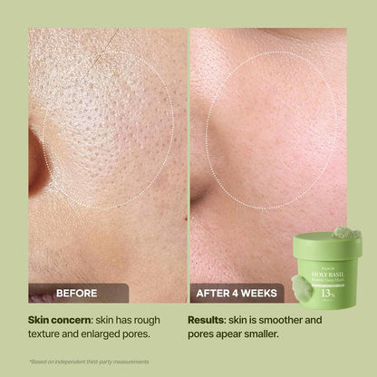 P.CALM Viral Holy Basil Bubble Mask + Dual Pore Brush Set – Deep Cleansing for Pores & Blackheads with Holy Basil & Carbonated Water