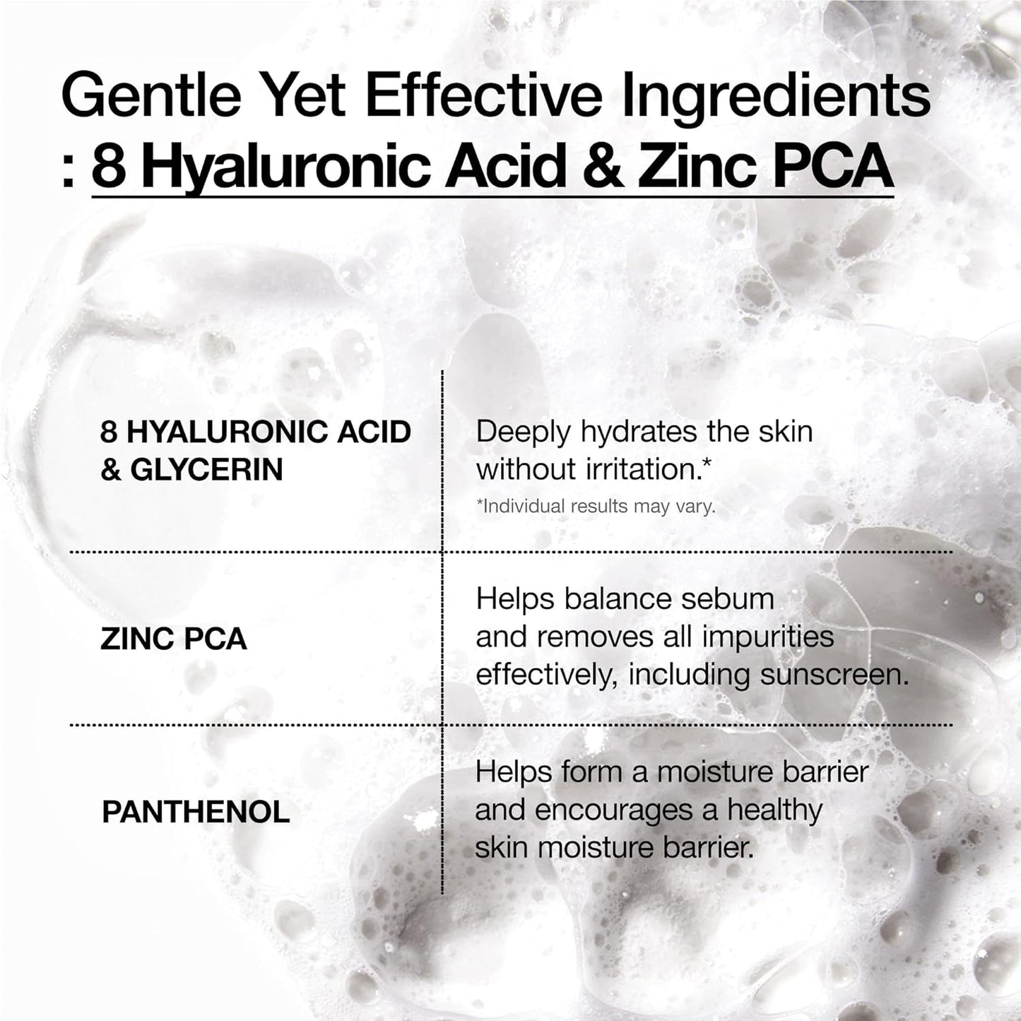 ANUA Hydrating Gentle Foaming Cleanser, Daily Face Wash for Double Cleansing, Hyaluronic Acid, Zinc, Panthenol, for Dry & Sensitive Skin, Sebum Balance Facial Cleanser, Korean Skincare