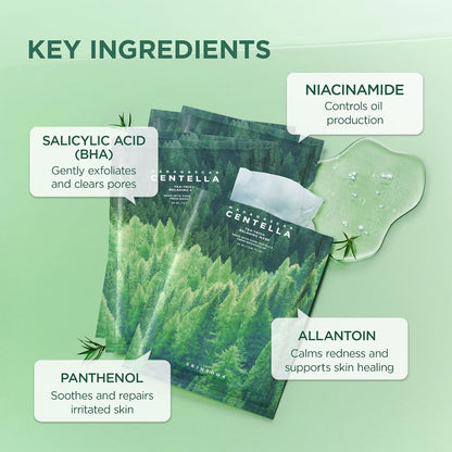 SKIN1004 Madagascar Centella Tea-Trica Relaxing Mask (1 mask), Face Mask Skincare for Oily & Blemish Prone Skin, Soothing & Calming Relief Care for Sebum & Impurities, Korean Skin Care