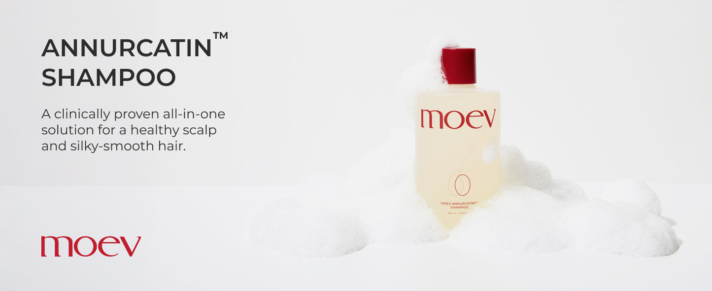 MOEV Annurcatin Shampoo - Korean Apple Hair Care for Strength and Volume in Thinning Hair, Adds Lift, Paraben-Free, Suitable for All Hair Types