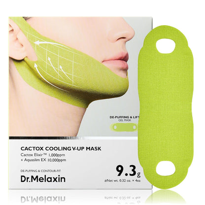 Dr.Melaxin CACTOX V-Lifting Mewing Band – Cactox + Caffeine + Collagen Double Chin Lifting Band for Sagging Jawline & Facial Puffiness, 115.49% Jaw & Chin Lifting Improvement, Korean V-Line Lifting
