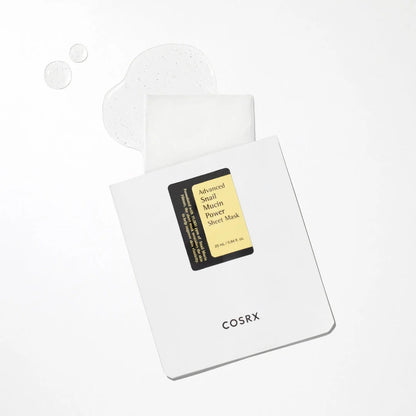 COSRX Snail Mucin Sheet (1 Mask) with Snail Mucin Serum-Hydrating Face Sheet Masks for Dry & Sensitive Skin, Korean Face Mask for Self Care