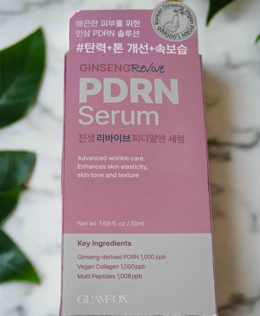 Glamfox Ginseng Revive PDRN Serum - For fine lines, wrinkles, and loss of elasticity