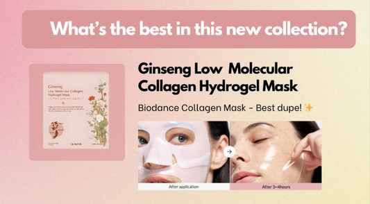 Glamfox Ginseng Low Molecular Collagen Hydrogel Mask - Improve skin elasticity, hydration, and radiance - 1 Mask