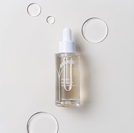 MIDHA Rice Facial Oil - Skin Moisturizing, Deep Hydration and Quick Absorption - Non greasy Light Oil
