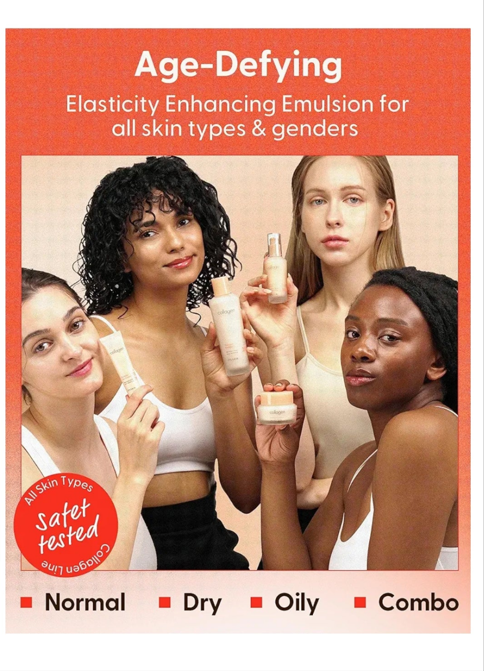 Emulsión Nutritiva de Colágeno ITS SKIN: Aumenta el colágeno y la adenosina para un lifting facial y líneas de expresión.