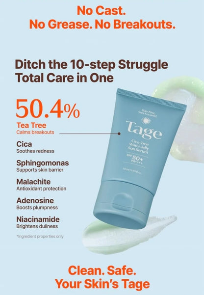 Tage - Cica-Tree Water Jelly Sun Serum 50ml