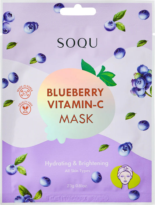 SOQU Sheet mask Blueberry vitamin C