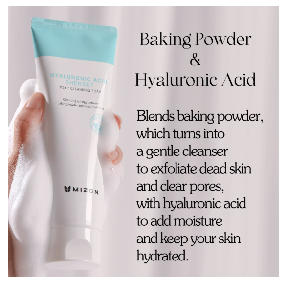 Mizon Hyaluronic Acid Sherbet, Deep Cleansing Foam