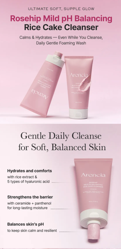 Arencia - Rosehip Mild pH Balancing Rice Cake Cleanser