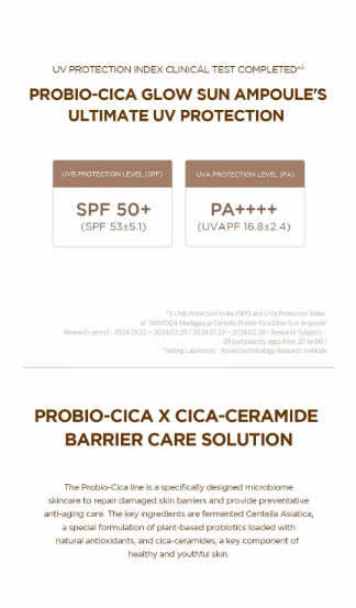 SKIN1004 - Madagascar Centella Probio-Cica Glow Sun Ampoule