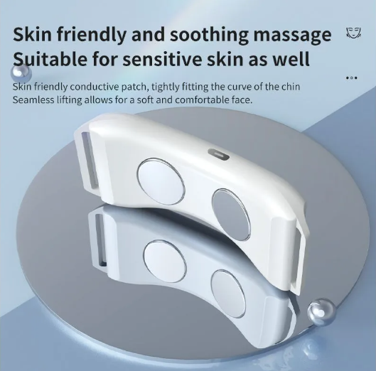 EMS Face Lift Massager - Microcurrent and magnetic massage to lift and tighten the double chin while tightening the facial muscles to achieve a more defined facial contour.