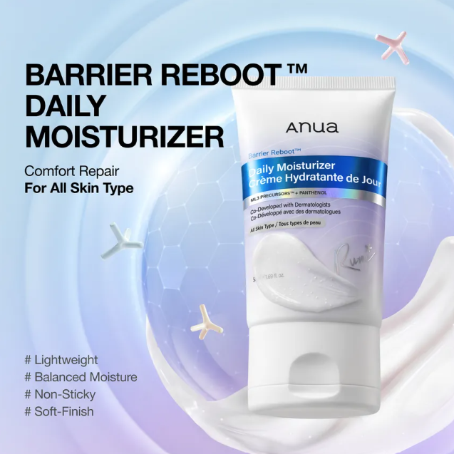 Anua Barrier Reboot Daily Moisturizer - KPop Collaboration 1.69oz - Deep hydration and strengthens the skin barrier for healthier-looking skin.