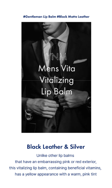 YNM - Men's Vita Vitalizing Lip Balm