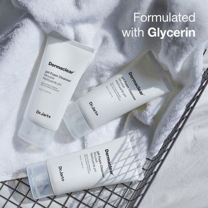 Dr. Jart+ Dermaclear PH Foam Cleanser A moisturizing cleansing foam with a gel-to-foam texture that balances the skin’s pH and provides healthy care.
