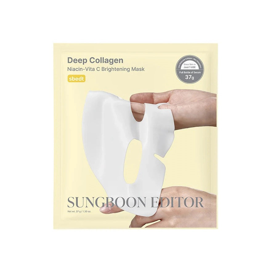 SUNGBOON EDITOR Deep Collagen Niacin-Vita C Overnight Mask, Brightening & Wrinkle Care Mask, 2,160,000PPB Collagen + Niacinamide + Vita C, Korean Skincare
