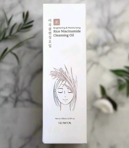 Glamfox Rice Niacinamide Cleansing Oil Hydrating Cleanser - Brightening & Moisturizing
