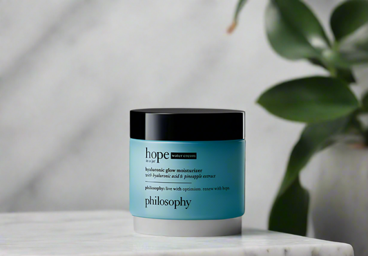 Hidratante iluminador con ácido hialurónico en frasco Philosophy Hope