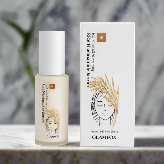 Glamfox Rice Niacinamide Serum - Glowing and Moisturizing, Brightening - Hydrates, brightens, and improve the skin, Rice Bran Water & Niacinamide